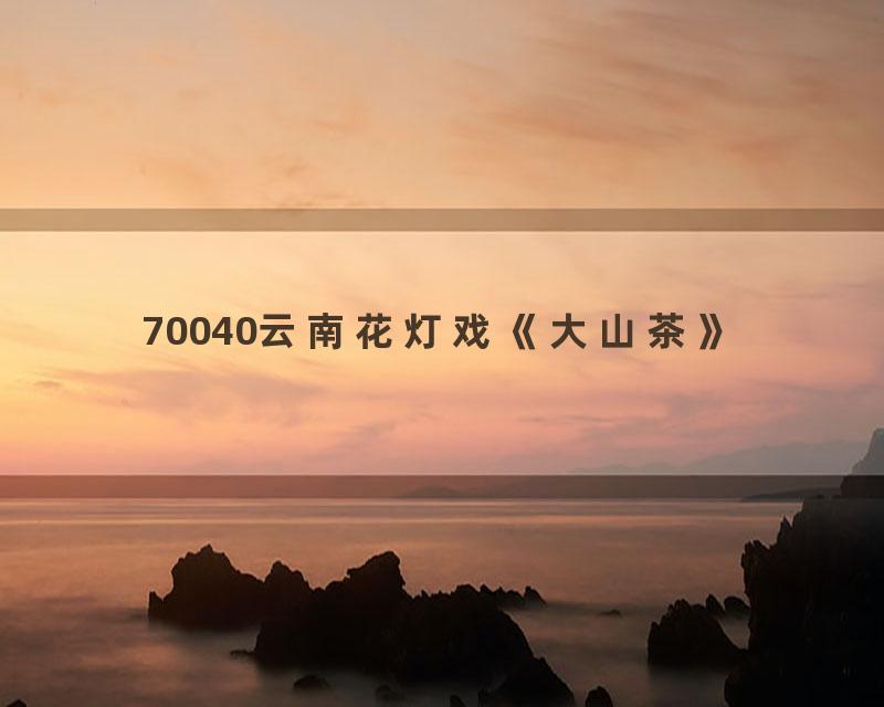 70040云南花灯戏《大山茶》