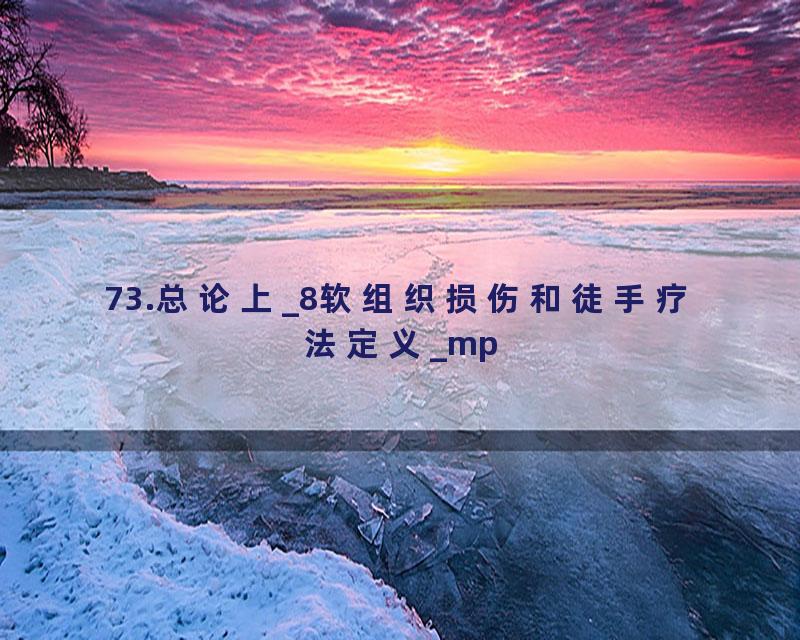 73.总论上_8软组织损伤和徒手疗法定义_mp