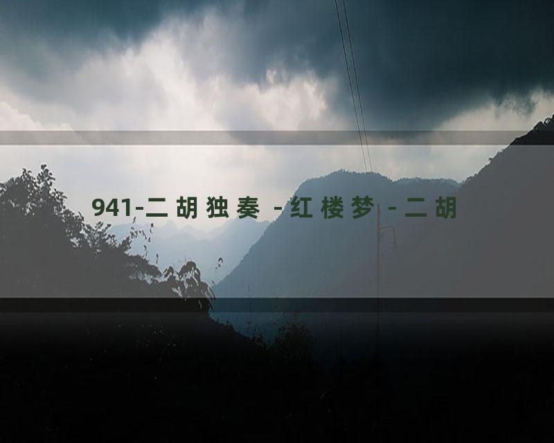 941-二胡独奏 - 红楼梦 - 二胡