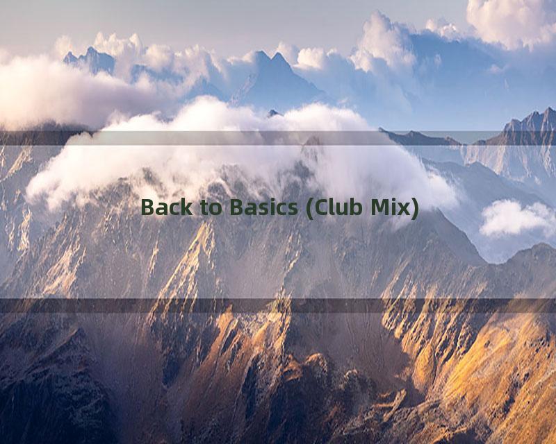 Back to Basics (Club Mix)