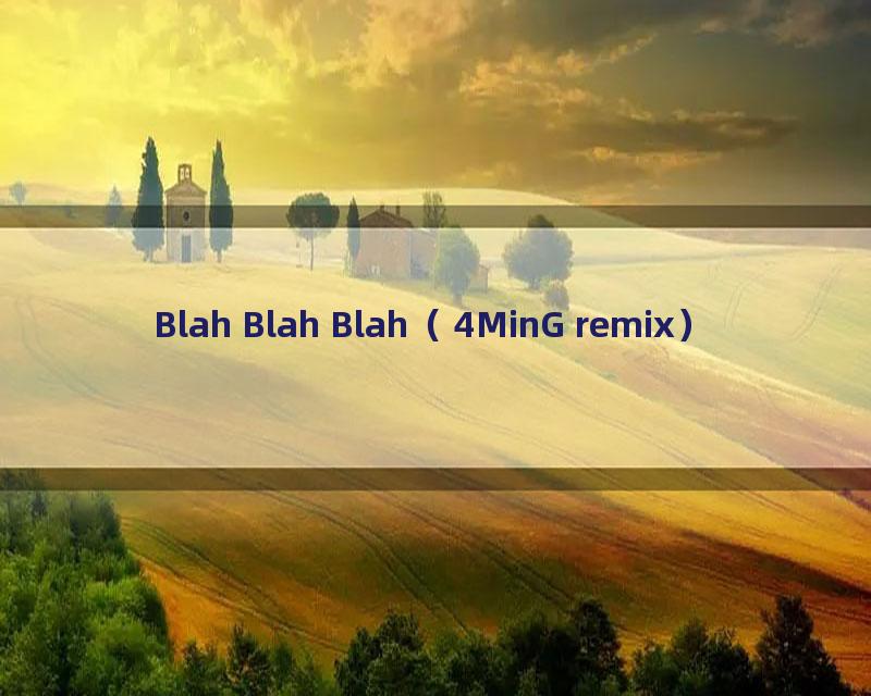 Blah Blah Blah（4MinG remix）